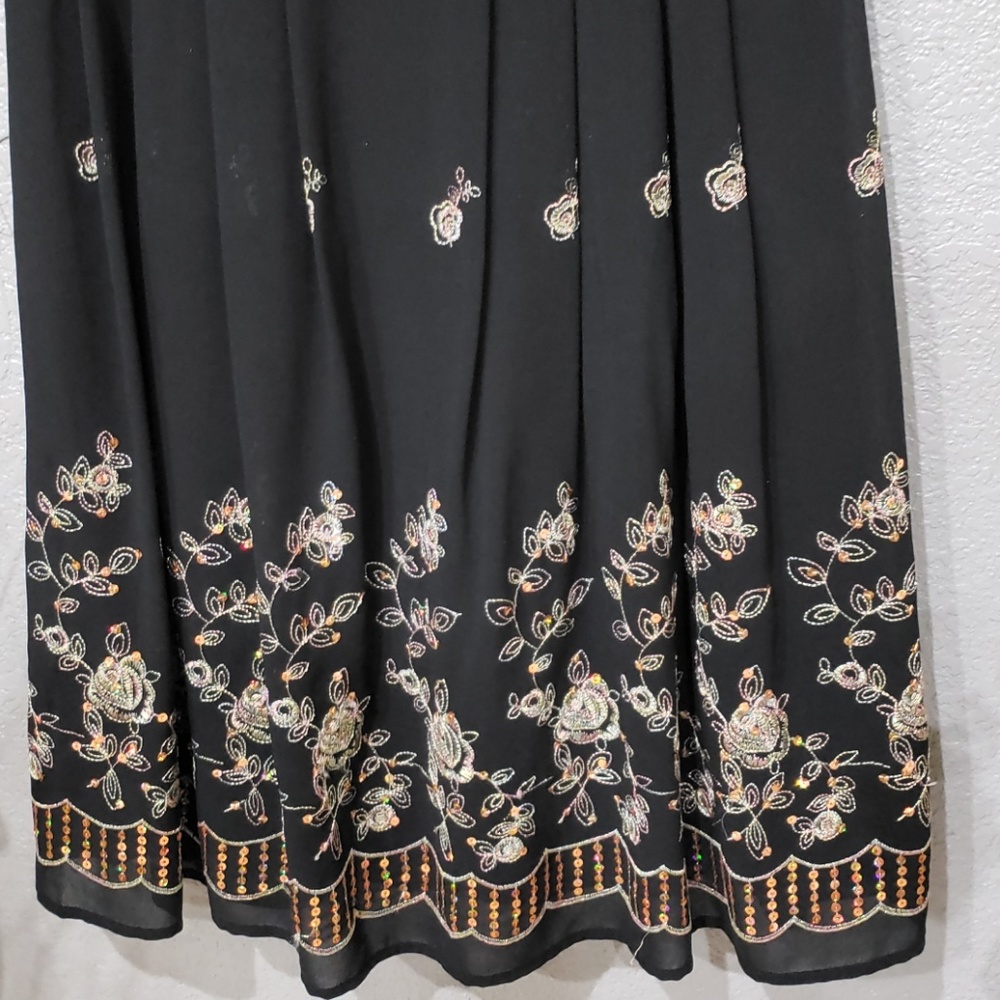 Coldwater creek sequined chifon lined dress #12019 - Picture 4 of 8